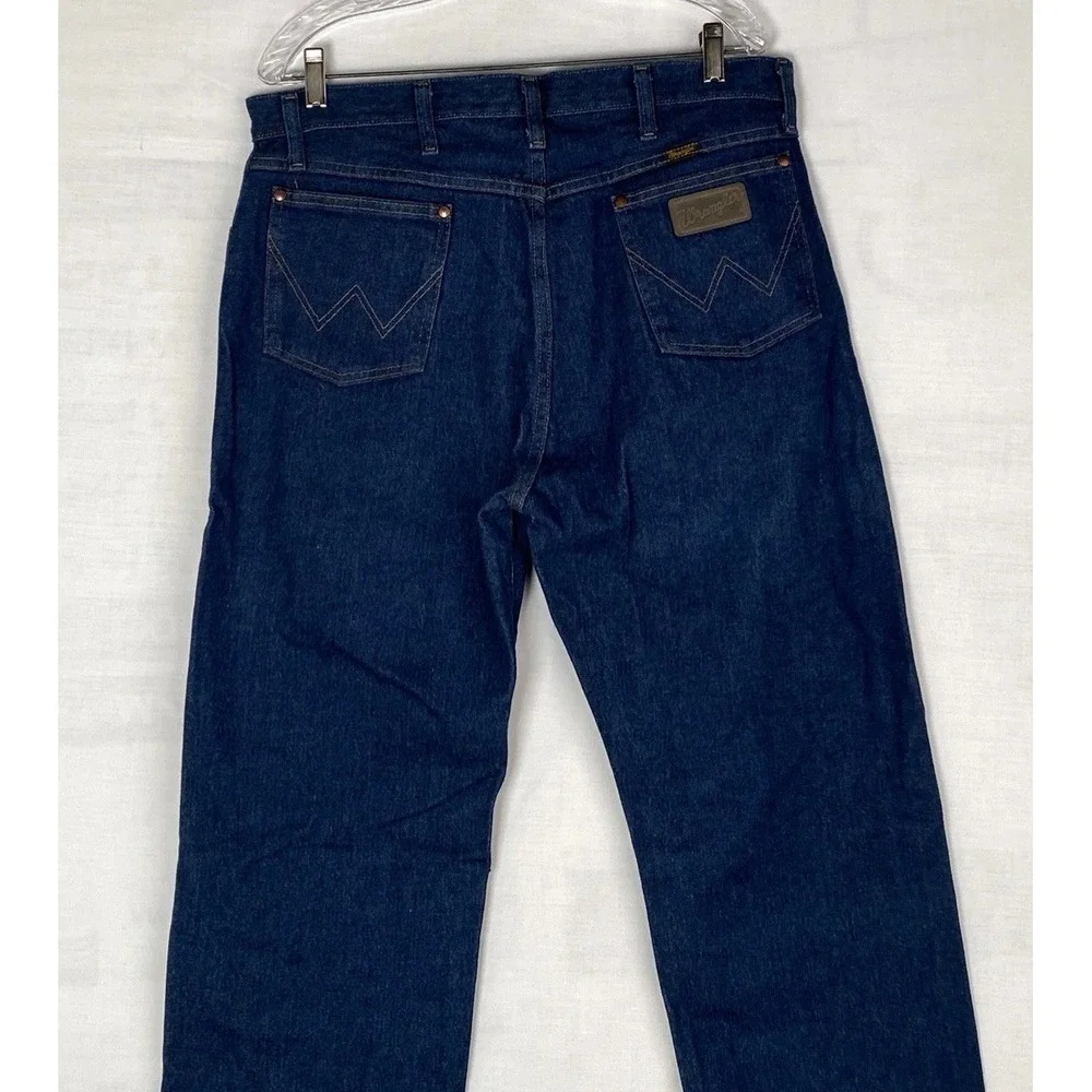 Wrangler‎ Jeans Mens 35x34 Blue Cotton Denim Western Cowboy Rodeo